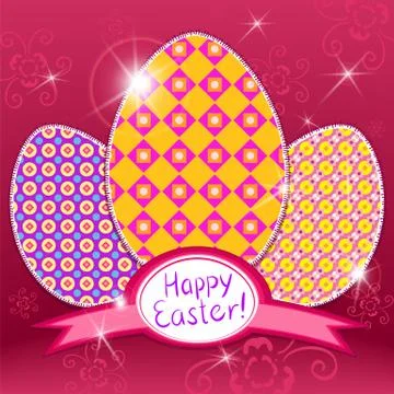 Easter retro background Stock Illustration