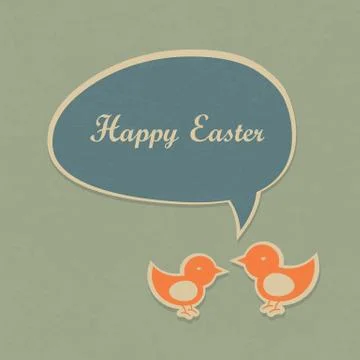 Easter Retro Card Design Stock Illustration