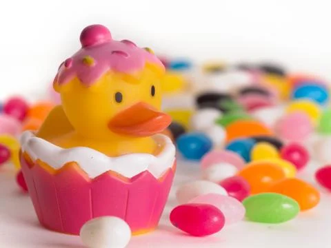 Easter rubber ducks Stock Photos