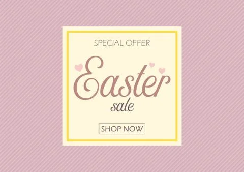 Easter sale banner Illustrazione stock