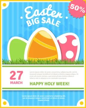 Easter sale poster イラスト素材