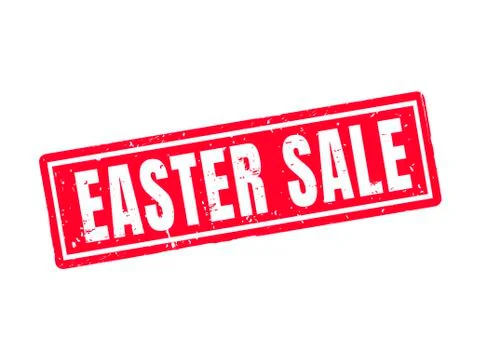 Easter sale red stamp style Stock Illustration