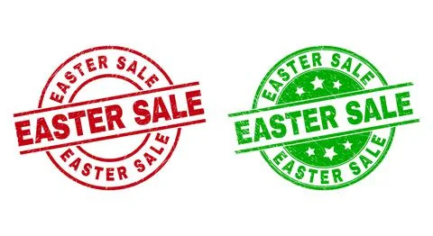 EASTER SALE Round Seals Using Rubber Style Stockillustratie