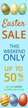 Easter sale web banner Stock Illustration