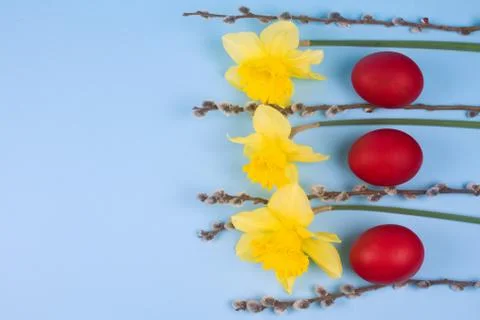 Easter scene postcard Stock Photos