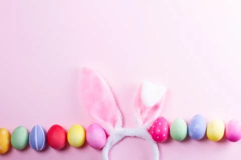 Easter scene with rabbit ears Stock Photos