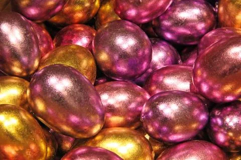 Easter schoko eggs Stock Photos