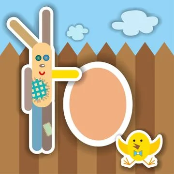Easter scrapbook elements. Vector illustration 스톡 일러스트