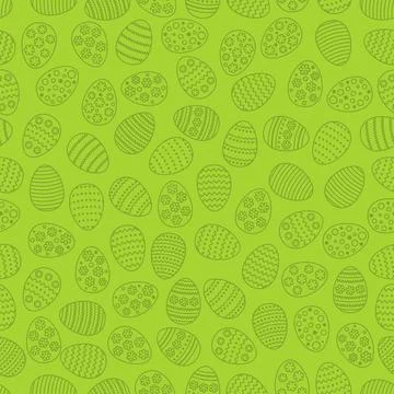 Easter seamless background with eggs. Gift card egg ornament, pattern. Spring Stock Illustration