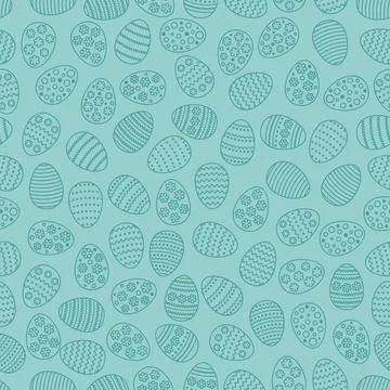 Easter seamless background with eggs. Gift card egg ornament, pattern. Spring Illustrazione stock