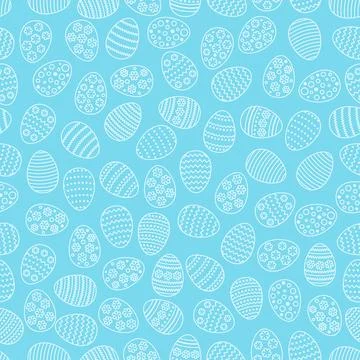 Easter seamless background with eggs. Gift card egg ornament, pattern. Spring Stock Illustration