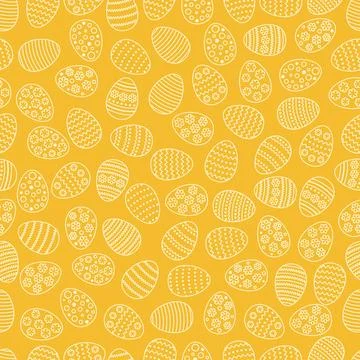 Easter seamless background with eggs. Gift card egg ornament, pattern. Spring Illustrazione stock
