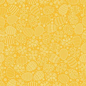 Easter seamless background with eggs. Gift card egg ornament, pattern. Spring Stock Illustration