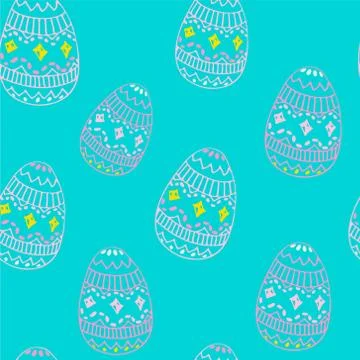 Easter Seamless cute background. Vector Stock Illustration