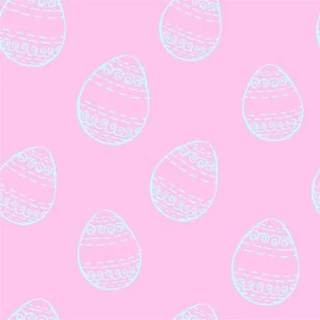 Easter Seamless cute background. Vector Stock Illustration