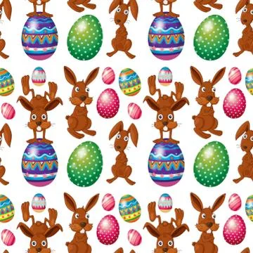 An Easter seamless design Stock Illustration