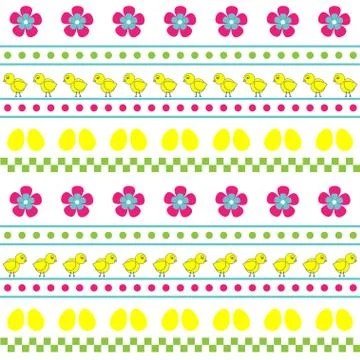 Easter seamless multicolor pattern Stock Illustration
