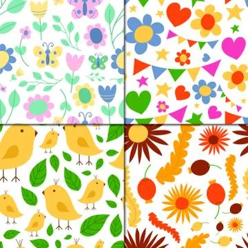 Easter seamless pattern background design vector holiday celebration party Stock Illustration