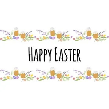 Easter Seamless pattern for background greeting card 스톡 일러스트
