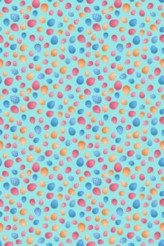 Easter seamless pattern with colorful eggs on background Stock Illustration