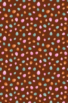Easter seamless pattern with colorful eggs on background Stock Illustration