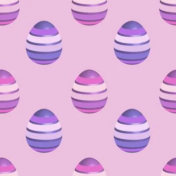 Easter seamless pattern with colorful eggs. Background with painted multicolo Illustrazione stock