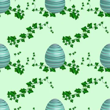 Easter seamless pattern with colorful eggs. Background with painted multicolo Illustrazione stock