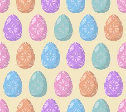 Easter seamless pattern. Easter egg background. Texture for Easter holiday. M Illustrazione stock