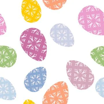 Easter seamless pattern. Easter egg background. Texture for Easter holiday. M Illustrazione stock