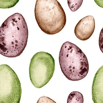 Easter seamless pattern with easter elements in natural colors 库存插图