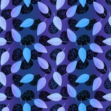 Easter seamless pattern with eggs and leaves for wallpaper and fabrics Stock Illustration