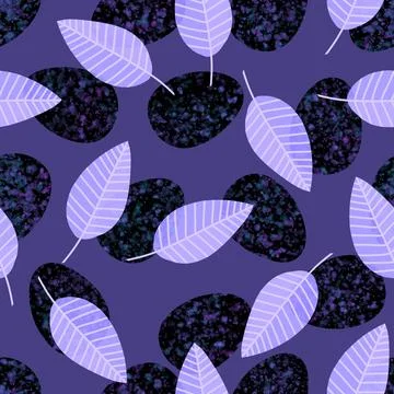 Easter seamless pattern with eggs and leaves for wallpaper and fabrics Illustrazione stock