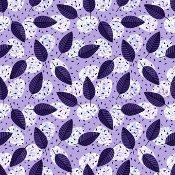 Easter seamless pattern with eggs and leaves for wallpaper and fabrics Stock Illustration