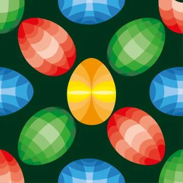 Easter seamless pattern. Eggs design Stock Illustration