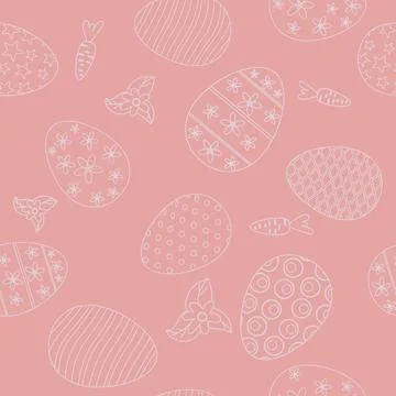 Easter seamless pattern eggs festive background illustration Illustrazione stock