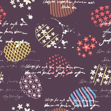 Easter seamless pattern, eggs festive spring background Stock Illustration