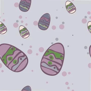 Easter seamless pattern with eggs. Stock Illustration