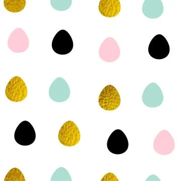 Easter seamless pattern with eggs 스톡 일러스트