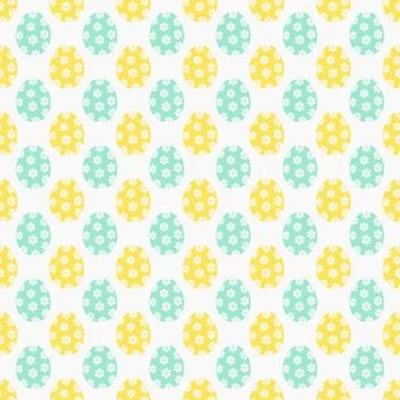 Easter seamless pattern with eggs. Vector background. 스톡 일러스트