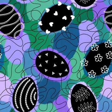 Easter seamless pattern with eggs for wallpaper and fabrics and textiles Illustrazione stock