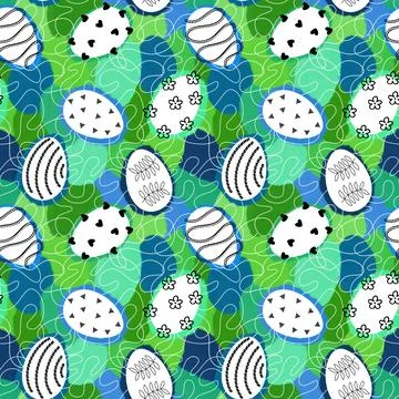Easter seamless pattern with eggs for wallpaper and fabrics and textiles Stock Illustration
