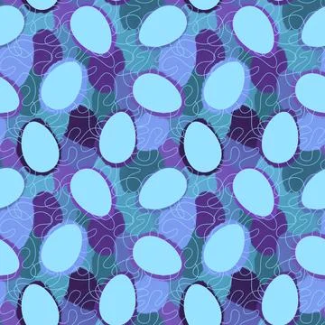 Easter seamless pattern with eggs for wallpaper and fabrics and textiles Stock Illustration