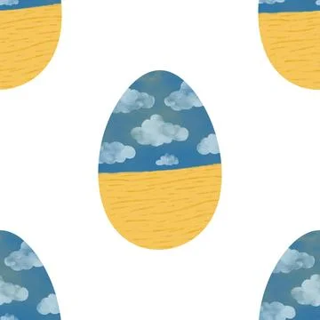 Easter seamless pattern with eggs for wallpaper and fabrics and textiles イラスト素材
