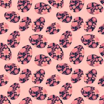 Easter seamless pattern with eggs for wallpaper and fabrics and textiles 스톡 일러스트