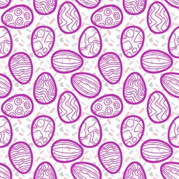 Easter seamless pattern with eggs for wallpaper and fabrics and textiles Stock Illustration