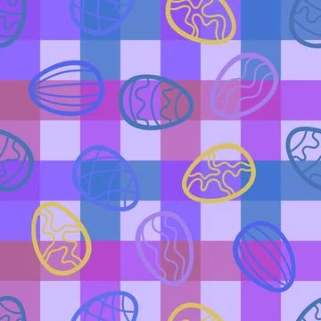 Easter seamless pattern with eggs for wallpaper and fabrics and textiles 스톡 일러스트