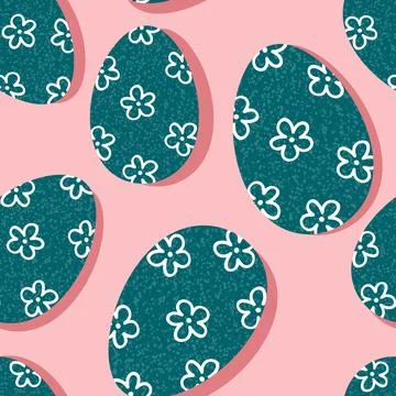 Easter seamless pattern with eggs for wallpaper and fabrics and textiles イラスト素材