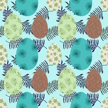 Easter seamless pattern with eggs for wallpaper and fabrics and textiles Stock Illustration