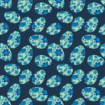 Easter seamless pattern with eggs for wallpaper and fabrics and textiles 스톡 일러스트