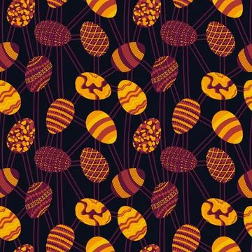 Easter seamless pattern with eggs for wallpaper and fabrics and textiles Stock Illustration